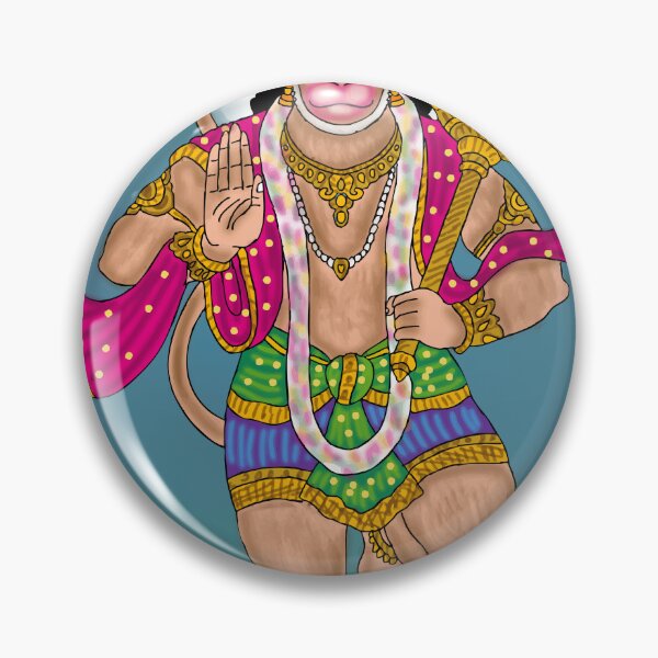 Item preview, Hanuman Spiritual Guardian Art – Powerful Hindu Illustration designed and sold by Harshit_Digital_Arts.