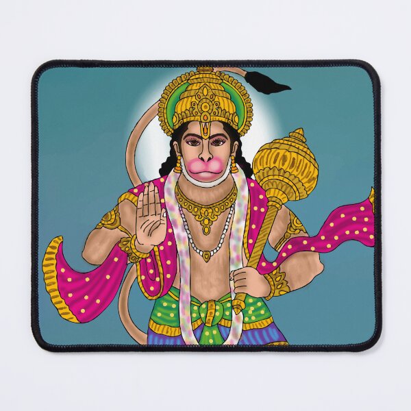 Item preview, Hanuman Spiritual Guardian Art – Powerful Hindu Illustration designed and sold by Harshit_Digital_Arts.