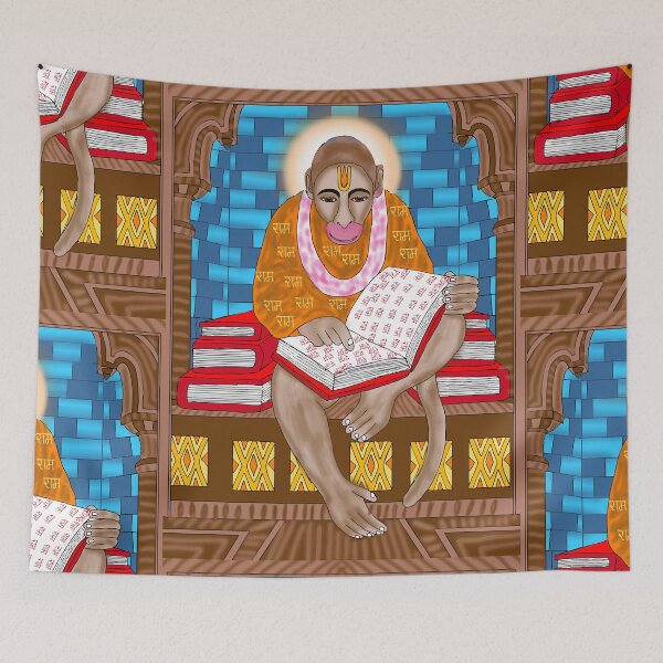 Item preview, Divine Hanuman Artwork – Hindu Mythic Strength Illustration designed and sold by Harshit_Digital_Arts.