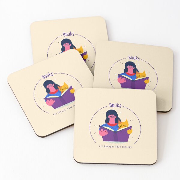 Item preview, Books Are Cheaper Than Therapy Funny Bookworm designed and sold by Sachie's Studio.