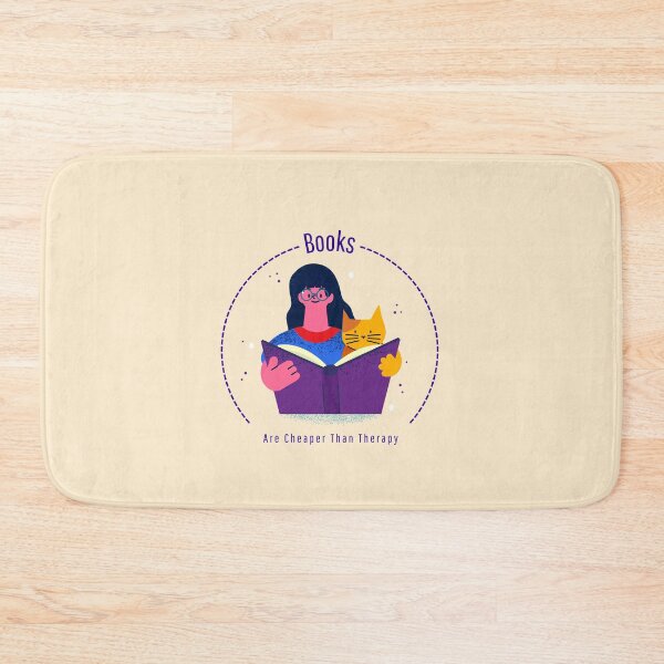 Item preview, Books Are Cheaper Than Therapy Funny Bookworm designed and sold by Sachie's Studio.