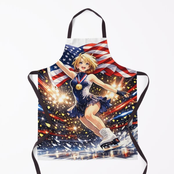 Item preview, alysa liu Ice Skating Champion Victory – Anime Gold Medal Art designed and sold by DreamsMRC.