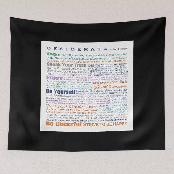 Item preview, Desiderata Poem Go Placidly Typography designed and sold by yqqrghdmzl33.
