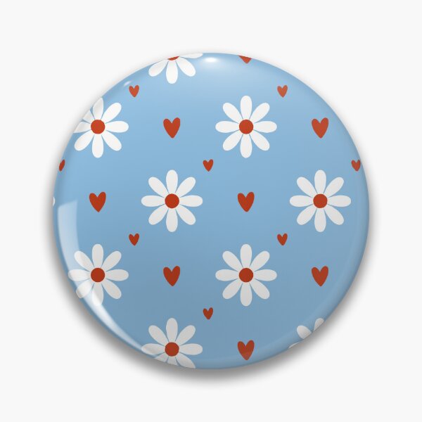 Item preview, Blue Spring Red Daisy Seamless Pattern Nursery Floral Love Valentine designed and sold by FRH Design ⭐⭐⭐⭐⭐.