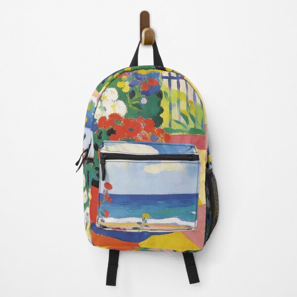 Item preview, Beautiful Flower Garden Wall Art, Backyard with Coastal Scenery designed and sold by BlareBlare.
