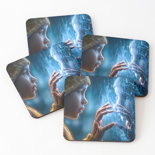 Item preview, A Child's Encounter with a Robotic Reflection designed and sold by Artessie.