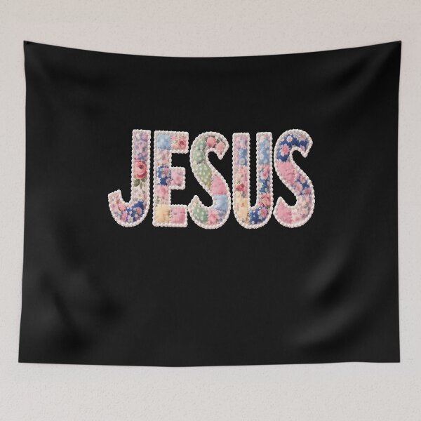 Item preview, Jesus Coquette Floral Patchwork designed and sold by Szilagyiflorian.
