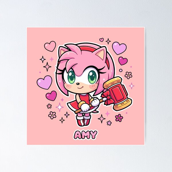 Item preview, Amy Rose Kawaii Hammer designed and sold by Shadow's Realm.