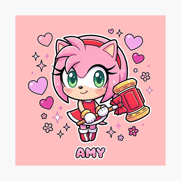 Item preview, Amy Rose Kawaii Hammer designed and sold by Shadow's Realm.