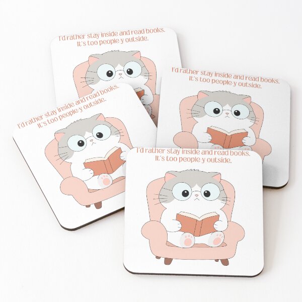 Item preview, I'd rather stay inside and read books. It's too people-y outside designed and sold by cvijetican1.