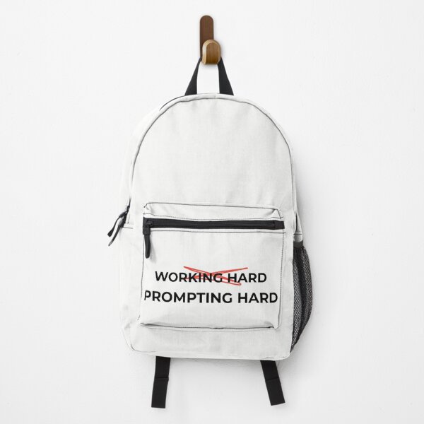 Item preview, Working Hard Prompting Hard AI Prompt Engineer Funny Office Meme Sticker designed and sold by TeeTimeMeTime.