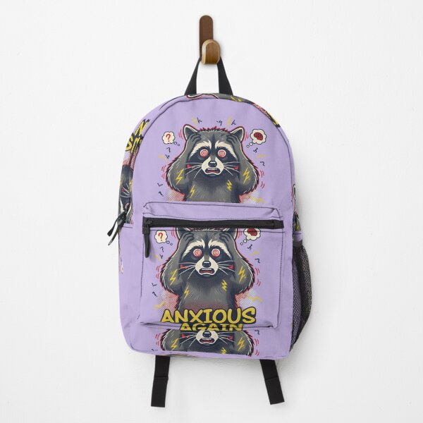 Item preview, Anxious Raccoon Sticker | Funny Anxiety Meme | Relatable Mental Health Animal designed and sold by ZyxDes.