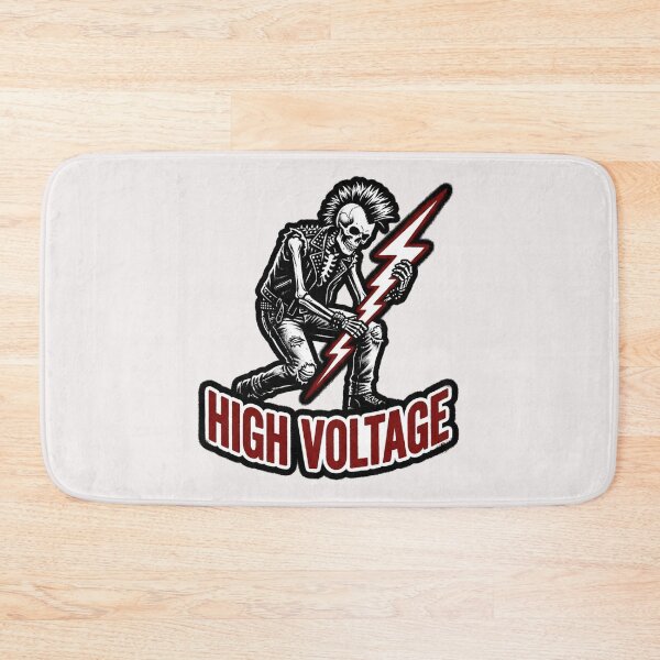 Item preview, "High Voltage" Heavy Metal Skeleton Bootleg Streetwear Graphic designed and sold by benjyjump.
