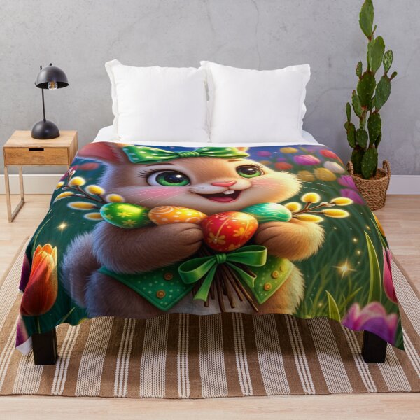 Item preview, Cute Easter Bunny in Magical Spring Night designed and sold by PixelVibe782.