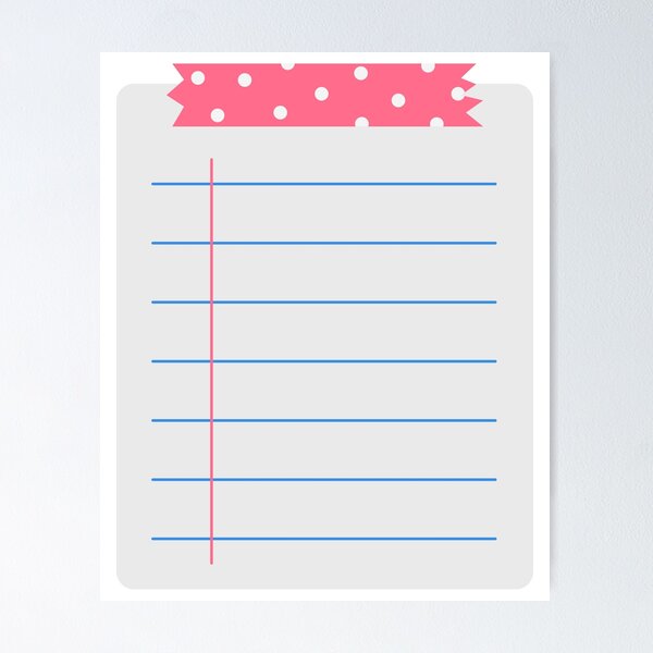 Item preview, Blank Note Paper with Polka Dot Washi Tape for Digital Planner Stationery and Office Memo Reminder designed and sold by nuchz.