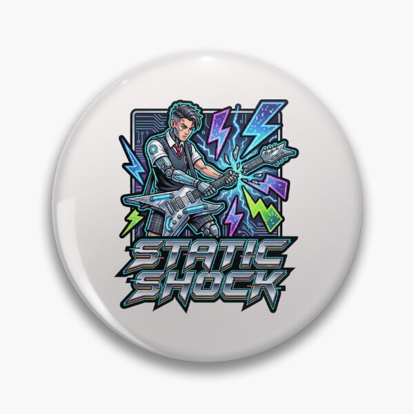 Artikelvorschau, Cyberpunk Y2K Rocker "Static Shock" Futuristische Bootleg-Grafik entworfen und verkauft von benjyjump.