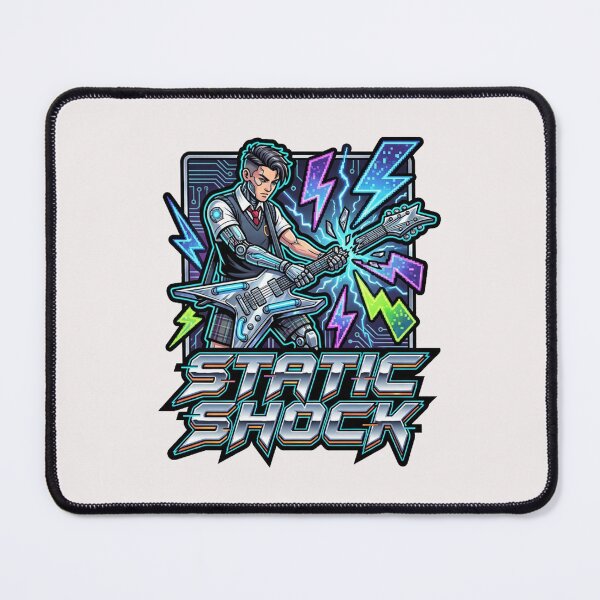 Item preview, Cyberpunk Y2K Rocker "Static Shock" Futuristic Bootleg Graphic designed and sold by benjyjump.