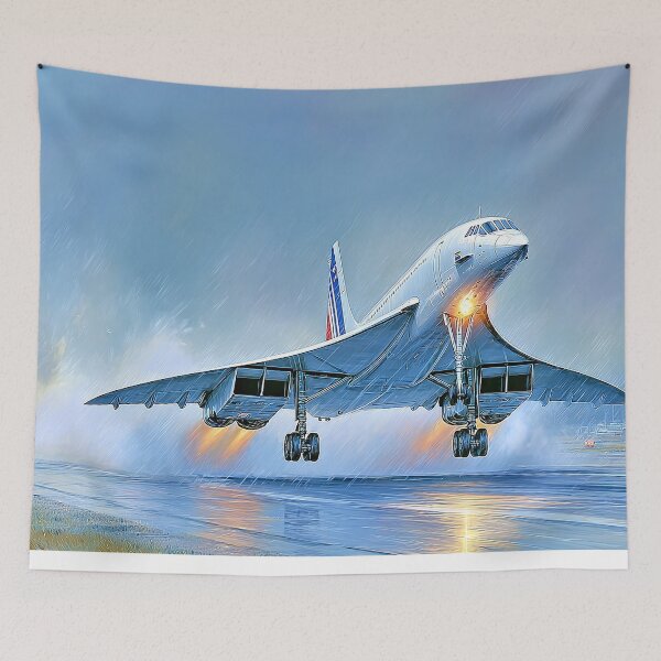 Item preview, Concorde Departure on a Stormy Runway designed and sold by Skyframe Aviation.