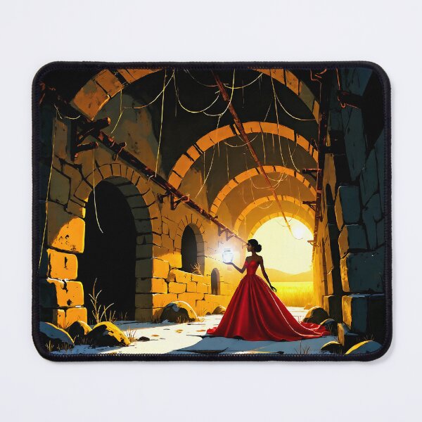 Item preview, "Find Your Radiance — Surreal Skincare Portrait in Red Gown" designed and sold by Creative-RE.