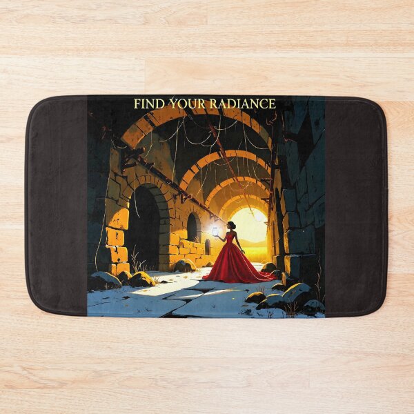 Item preview, "Find Your Radiance — Surreal Skincare Portrait in Red Gown" designed and sold by Creative-RE.