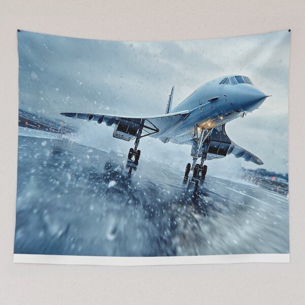 Item preview, Air France Concorde Powering Through Wet Skies designed and sold by Skyframe Aviation.