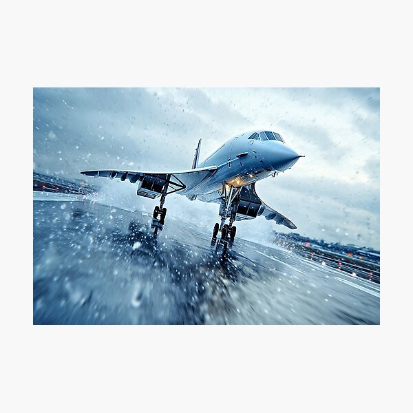 Item preview, Air France Concorde Powering Through Wet Skies designed and sold by Skyframe Aviation.