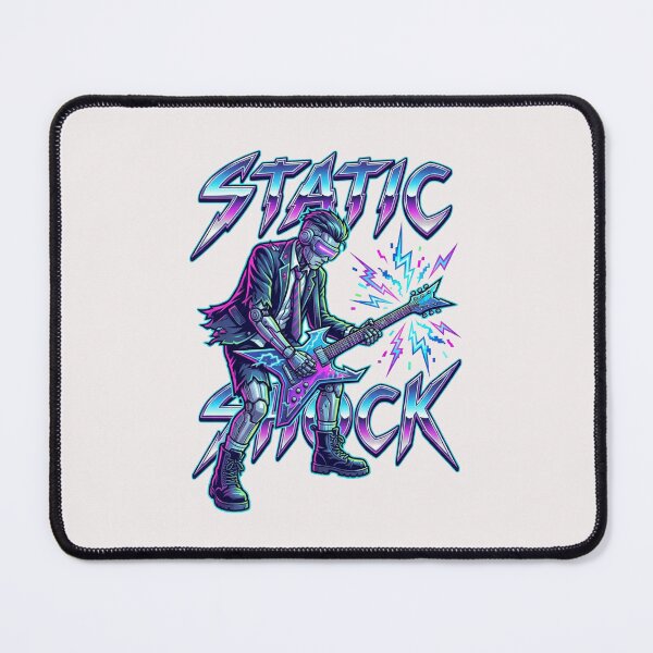 Item preview, Cyberpunk Y2K Rocker "Static Shock" Futuristic Bootleg Graphic designed and sold by benjyjump.