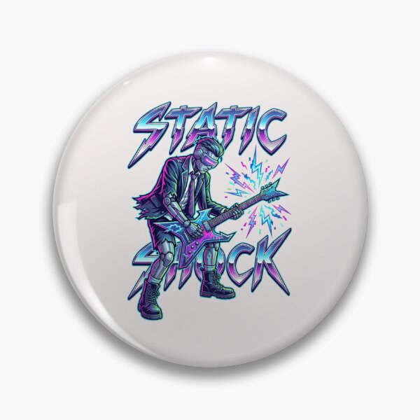 Item preview, Cyberpunk Y2K Rocker "Static Shock" Futuristic Bootleg Graphic designed and sold by benjyjump.
