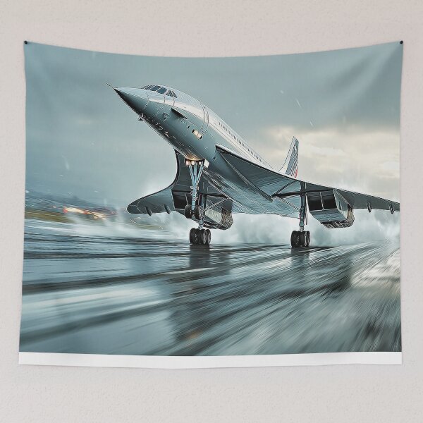 Item preview, Concorde Rising from a Rain-Soaked Runway designed and sold by Skyframe Aviation.