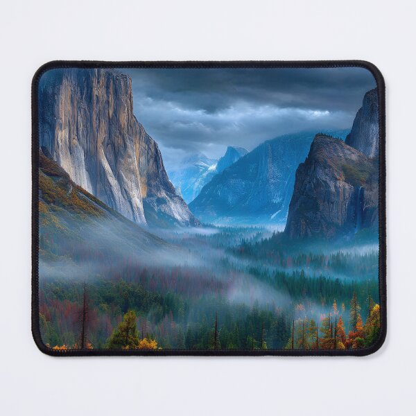 Item preview, Majestic Yosemite Valley in Autumn Fog and Colors designed and sold by Artessie.
