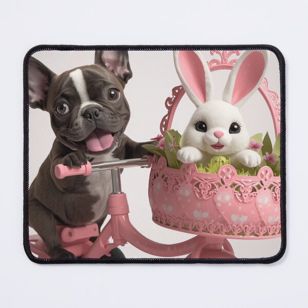 Item preview, Cute French Bulldog and Easter Bunny Ride designed and sold by PixelVibe782.