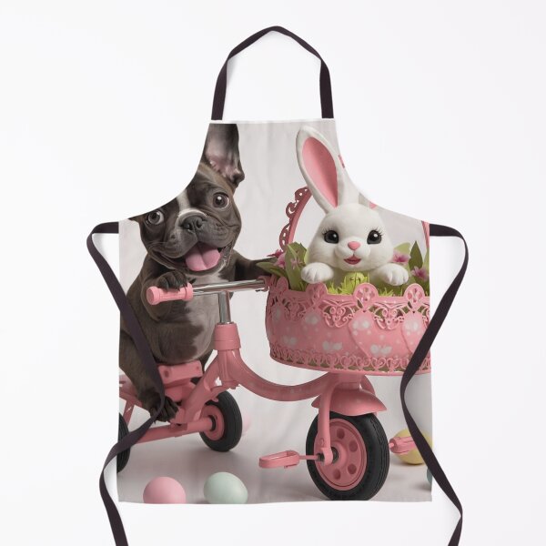 Item preview, Cute French Bulldog and Easter Bunny Ride designed and sold by PixelVibe782.