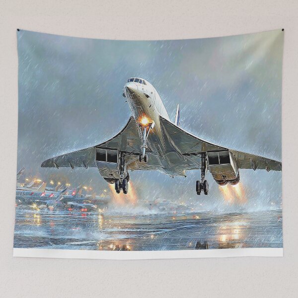 Item preview, Air France Supersonic Jet in the Rain designed and sold by Skyframe Aviation.