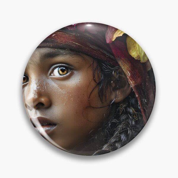 Item preview, A Young Girl Surrounded by Vibrant Flowers designed and sold by Artessie.
