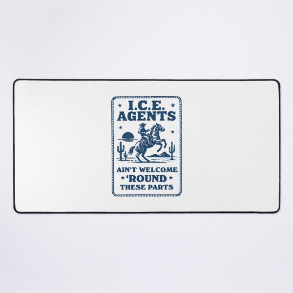 Item preview, Anti ICE Agents Vintage Cowboy Western Political Leftist Anti Deportation designed and sold by GesanoSchuza.