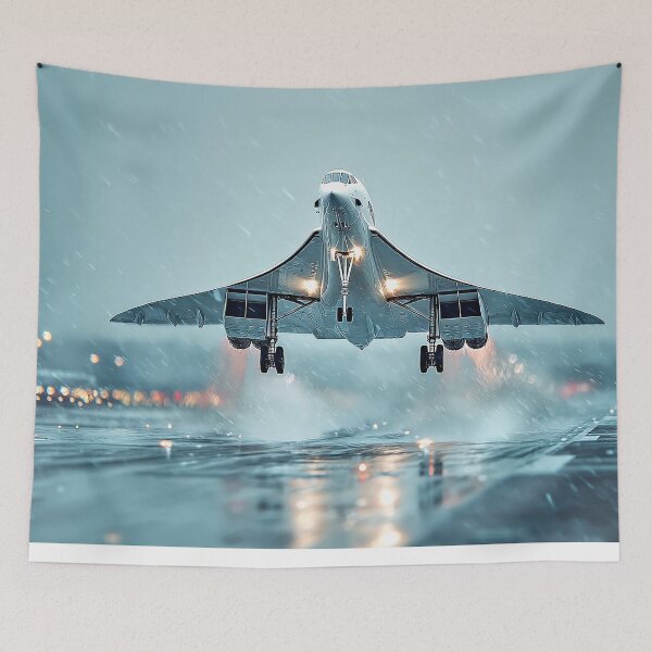 Item preview, Air France Concorde in Atmospheric Rain designed and sold by Skyframe Aviation.