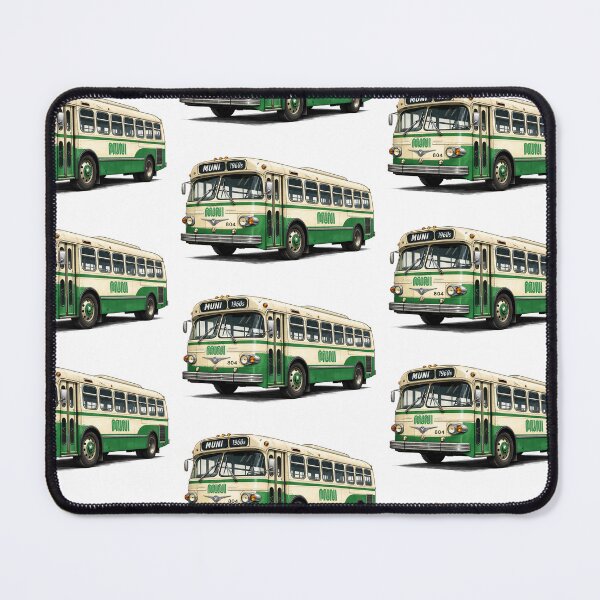 Item preview, Vintage MUNI Bus illustration designed and sold by PIXEL POP DESIGNS - Beyond the Norm!.