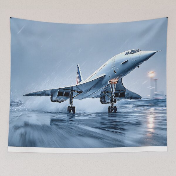 Item preview, Storm-Lit Concorde Departure designed and sold by Skyframe Aviation.
