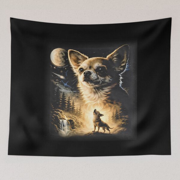 Item preview, Chihuahua Howling to The Moon Vintage 90s designed and sold by GesanoSchuza.