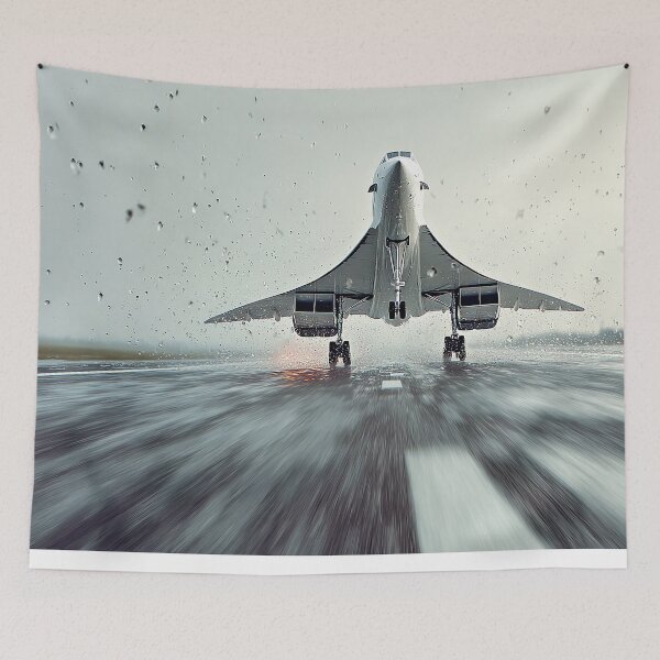 Item preview, Concorde Accelerating Through Rain Spray designed and sold by Skyframe Aviation.
