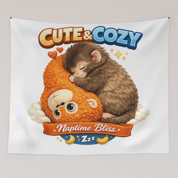 Item preview, Cute & Cozy – Naptime Bliss | Adorable Baby Animal Sleep Illustration designed and sold by OSAMA MO.