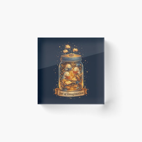 Item preview, Jar of Imagination – Magical Book Lover Illustration designed and sold by 97Ts.