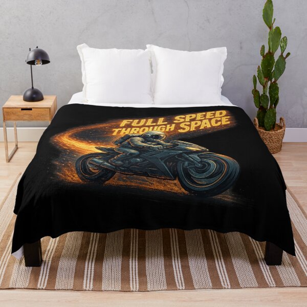 Item preview, Full Speed Through Space - Astronaut on Futuristic Space Motorcycle designed and sold by MKreative Studio.