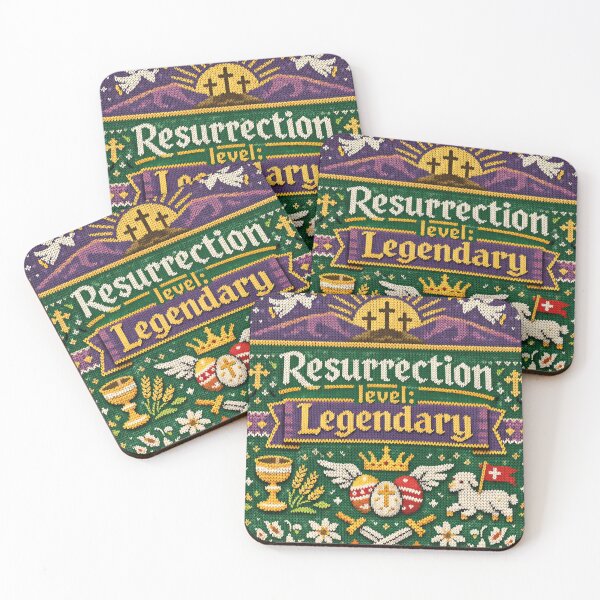 Item preview, Resurrection Level Legendary Funny Easter Saying Knitting Pattern designed and sold by Mauswohn.