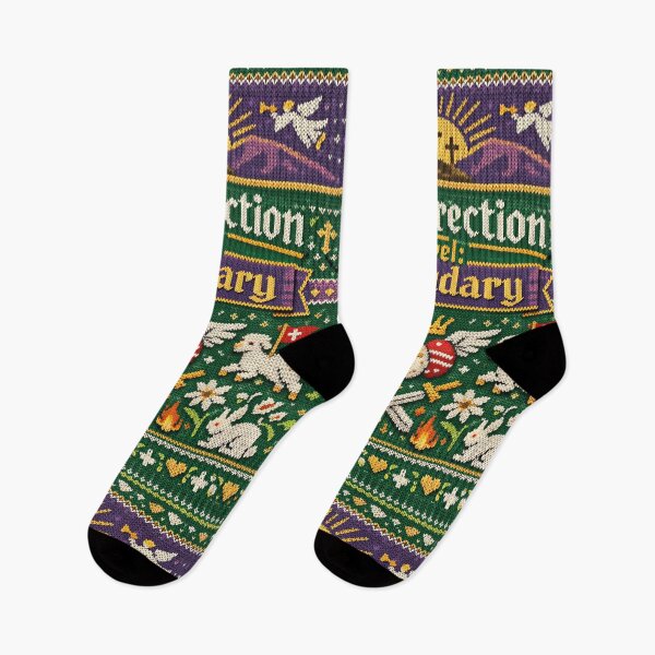 Item preview, Resurrection Level Legendary Funny Easter Saying Knitting Pattern designed and sold by Mauswohn.