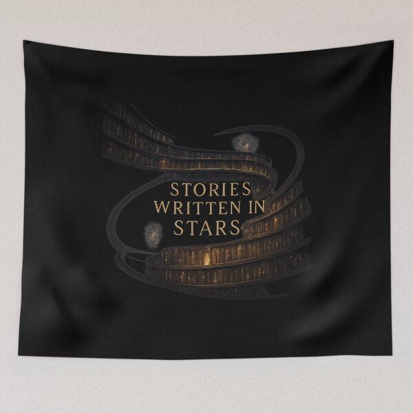 Item preview, Stories Written In Stars - Cosmic Library Fantasy Art designed and sold by MKreative Studio.