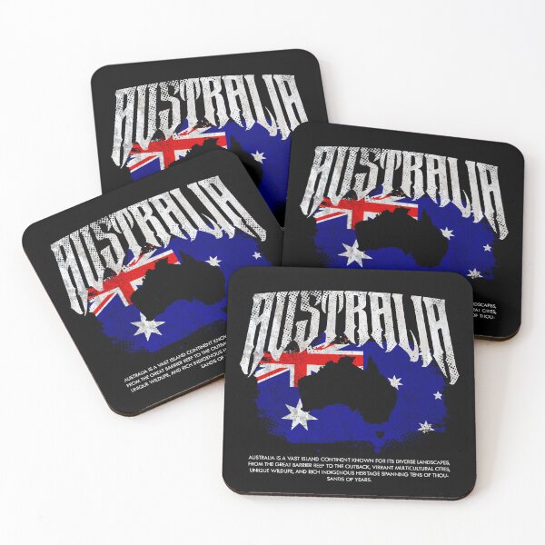 Item preview, Australia Flag Map designed and sold by Ruinn Store.