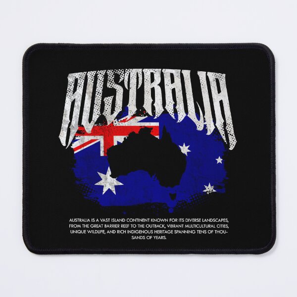 Item preview, Australia Flag Map designed and sold by Ruinn Store.