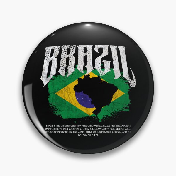 Artikelvorschau, Brasilien Flaggenkarte entworfen und verkauft von Ruinn Store.