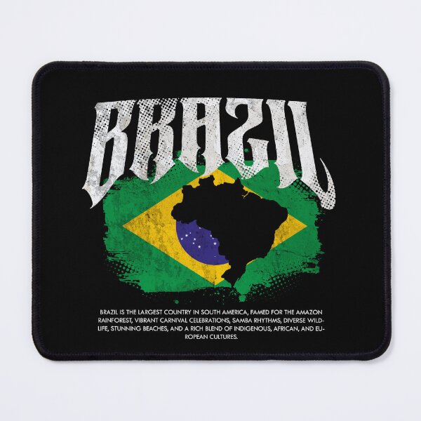 Item preview, Brazil Flag Map designed and sold by Ruinn Store.
